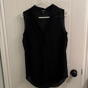 Le Chateau Sleeveless Black Blouse